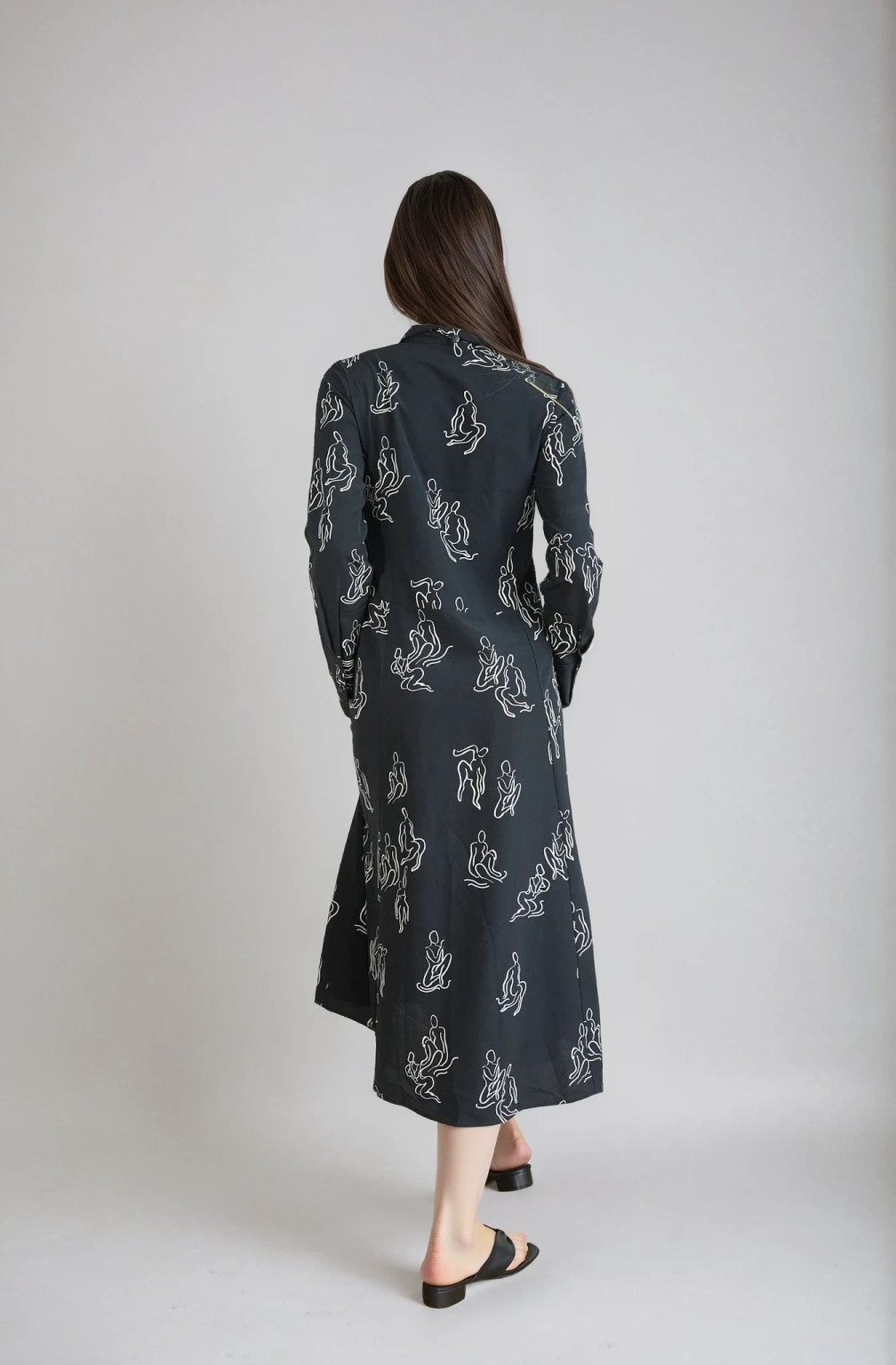 koszulowa midi sukienka print