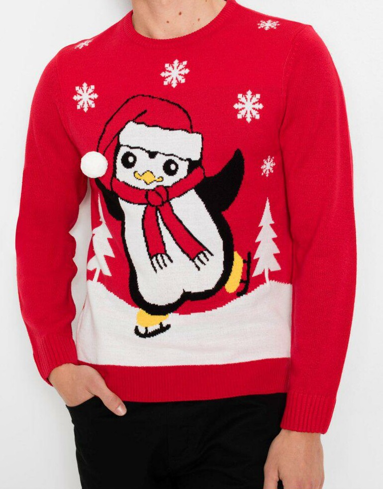 SWETER ZE ŚWIĄTECZNYM NADRUKIEM