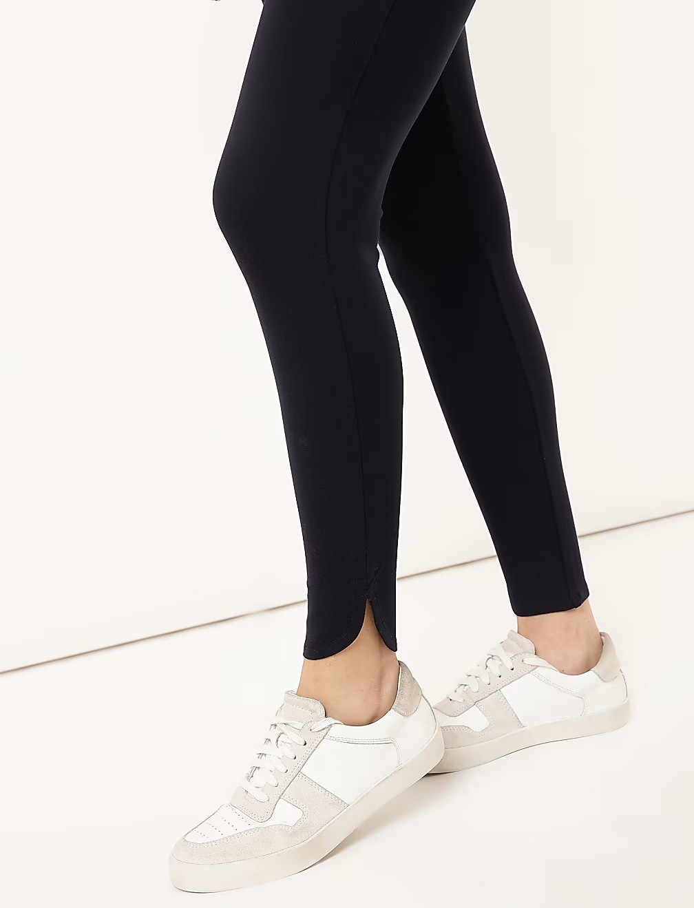 GRANATOWE KLASYCZNE LEGGINSY T59-4967K-FS