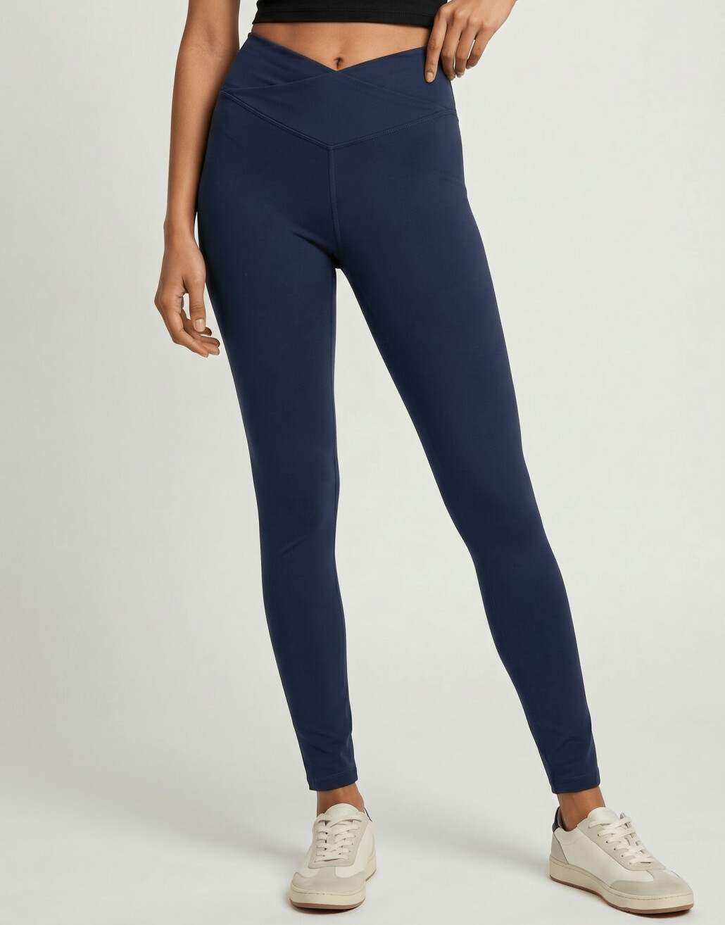 GRANATOWE LEGGINSY WYSOKI STAN