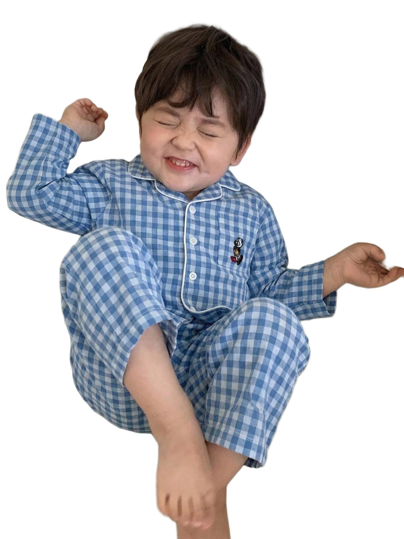 CHŁOPIĘCA PIŻAMA W KRATKĘ 18-24M