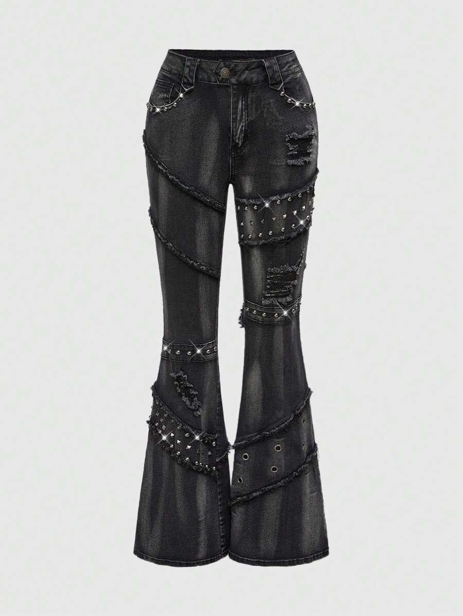 czarne spodnie jeans