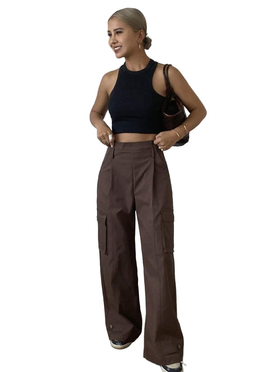 SPODNIE DAMSKIE CASUAL PROSTE REGULAR
