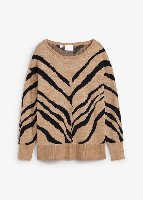 SWETER Z POŁYSKIEM