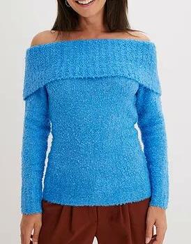 SWETER Z ODKRYTYMI RAMIONAMI