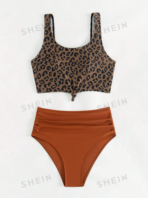 komplet bikini top animal print 