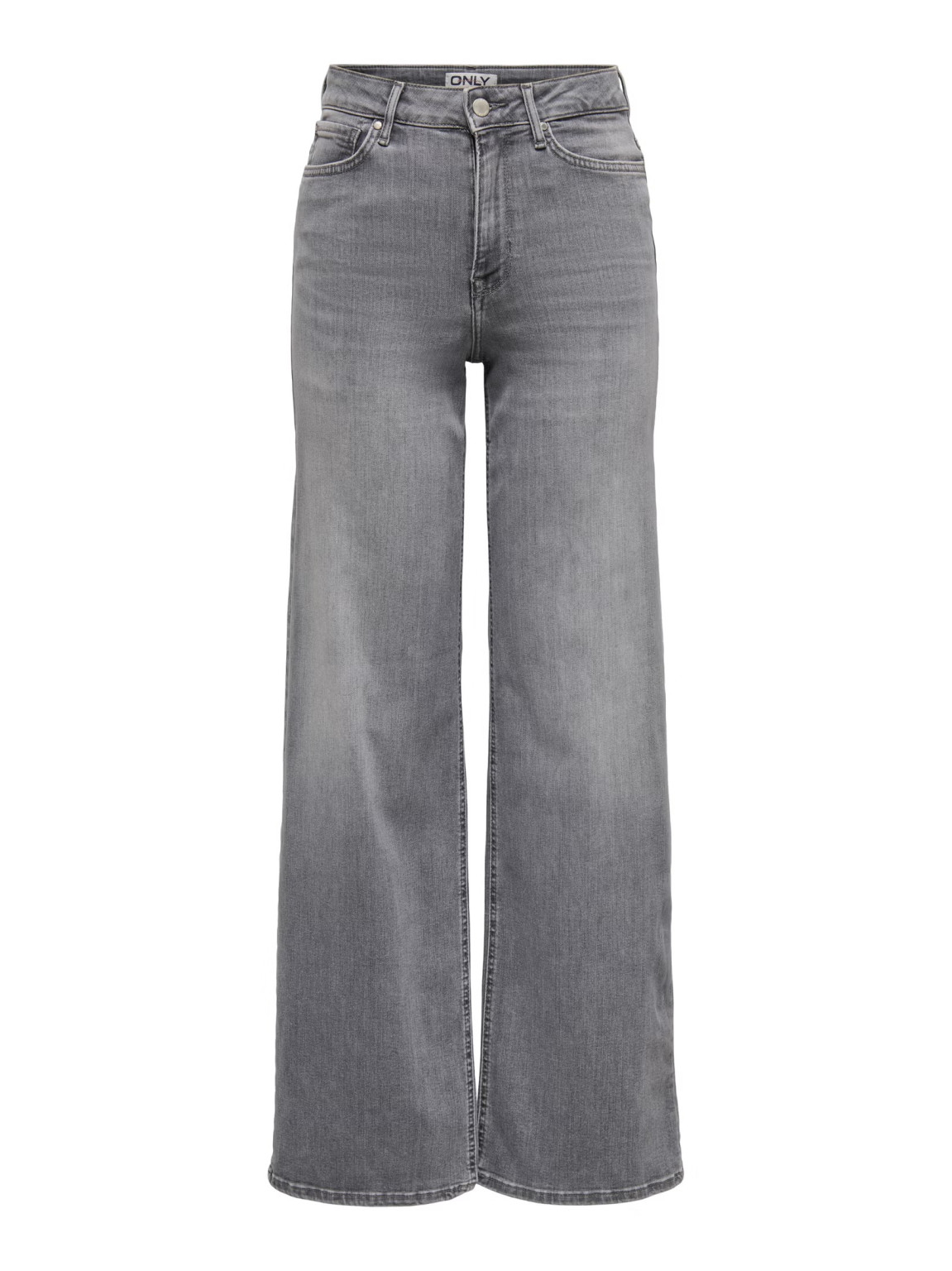 szare spodnie jeans wide leg