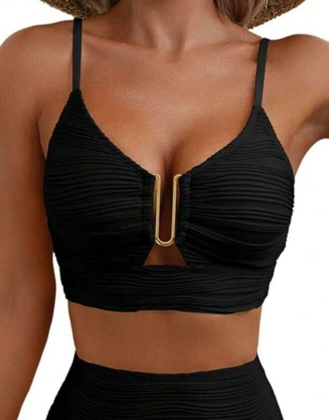 CZARNA GÓRA OD BIKINI OZDOBA