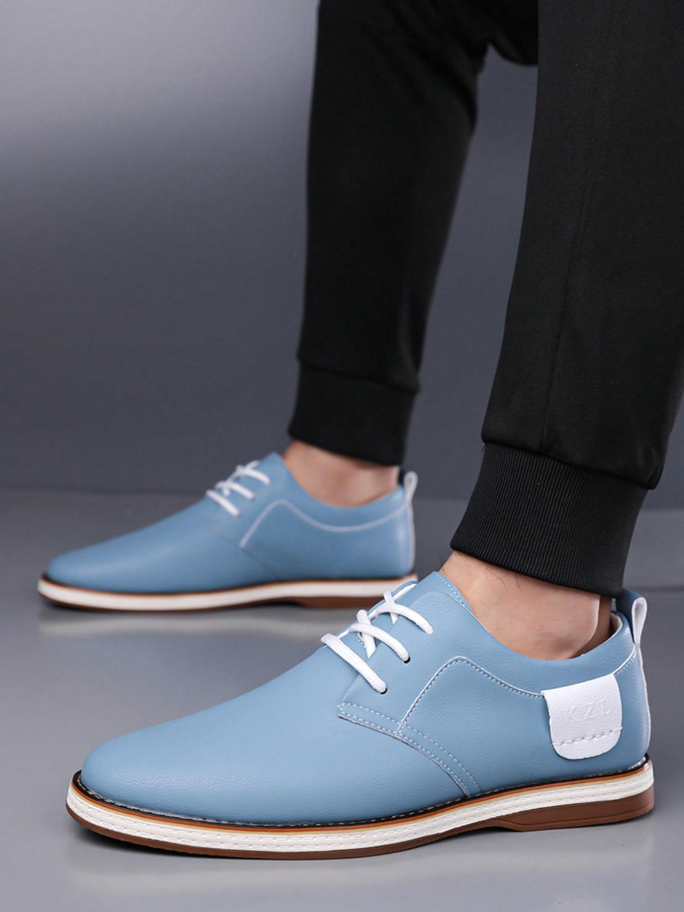 NIEBIESKIE BUTY IMITACJA SKÓRY