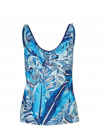 TOP OD TANKINI W ROŚLINNY WZÓR