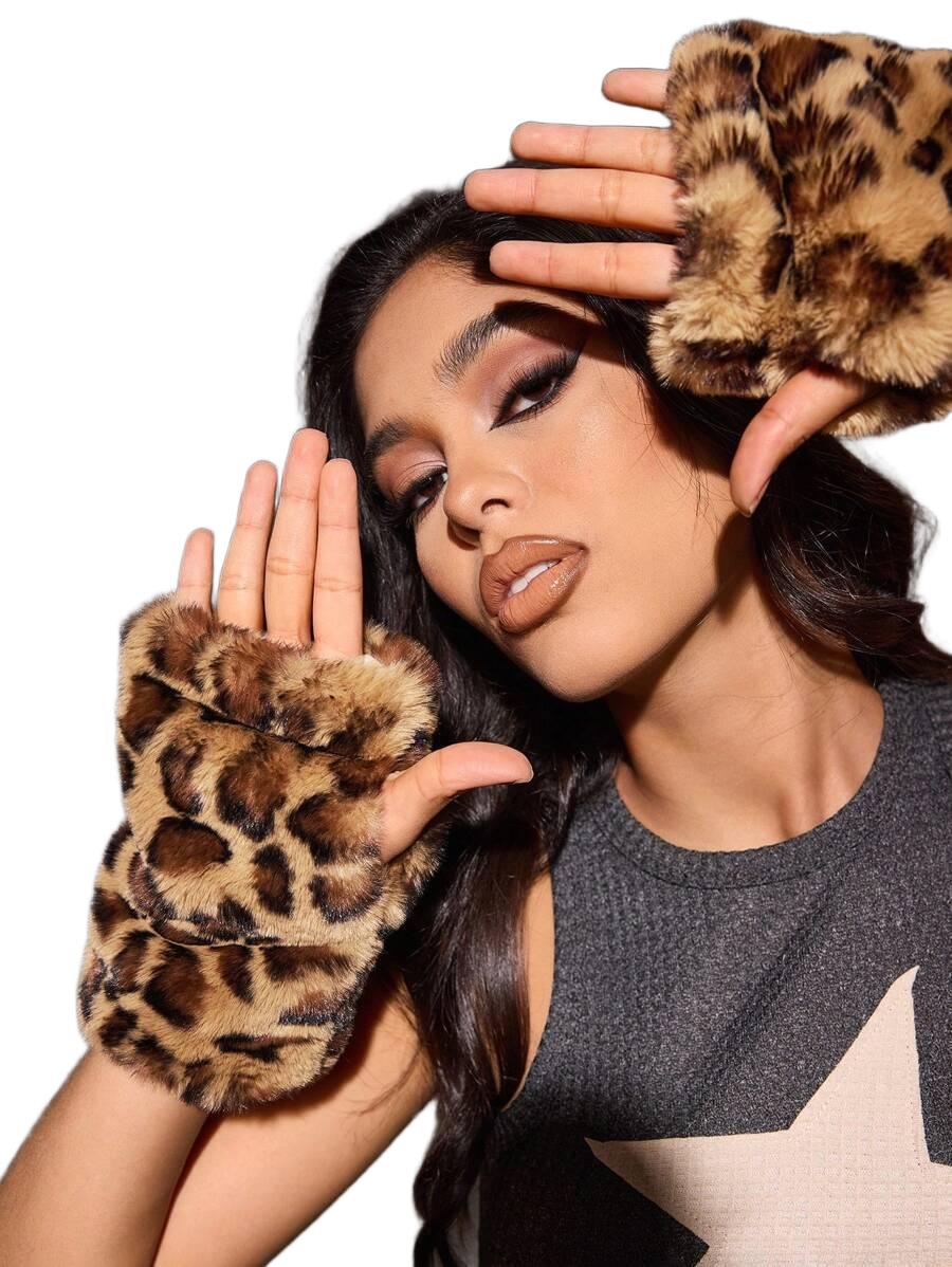 RĘKAWICZKI MITENKI animal print