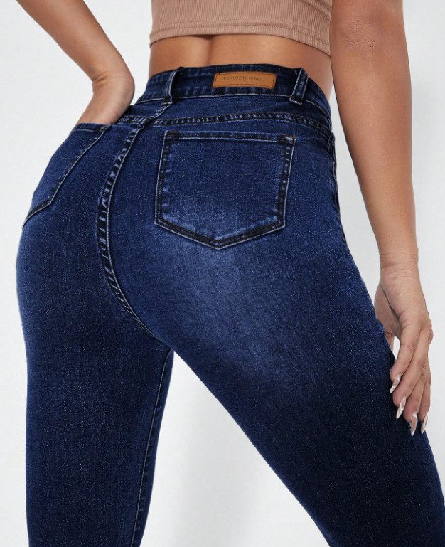 NIEBIESKIE SPODNIE JEANS DZWONY