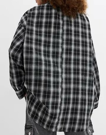 bluzka oversize w kratkę
