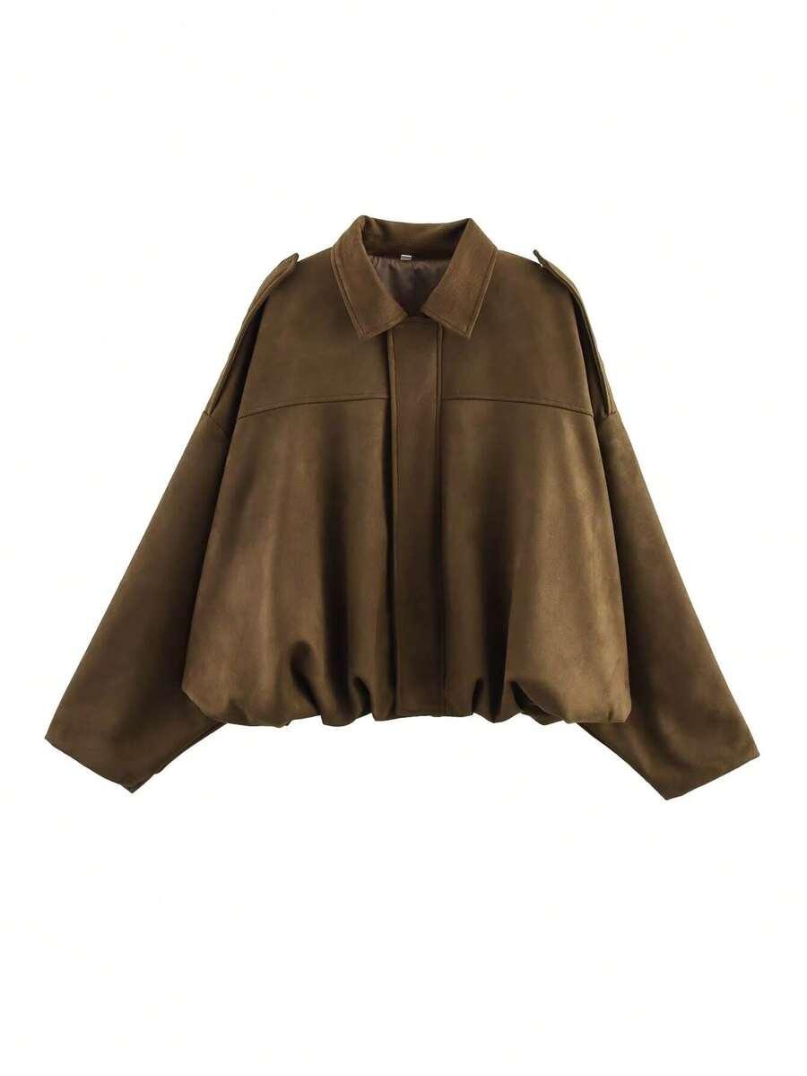 kurtka bomber imitacja zamszu zip
