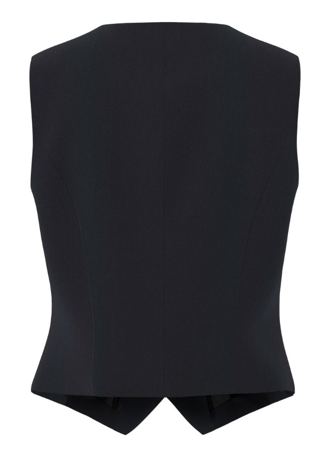 klasyczna czarna kamizelka guziki v-neck