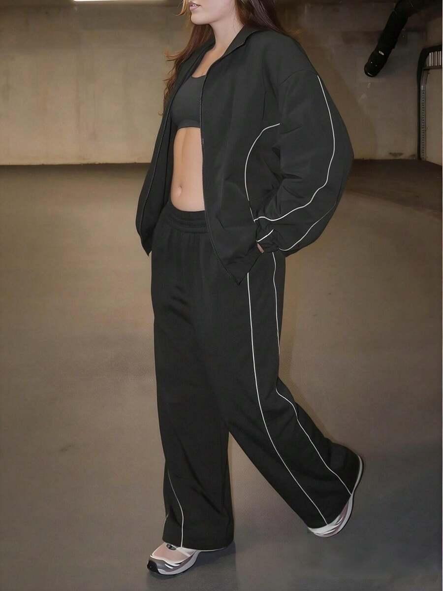 CZARNY DRES KOMPLET