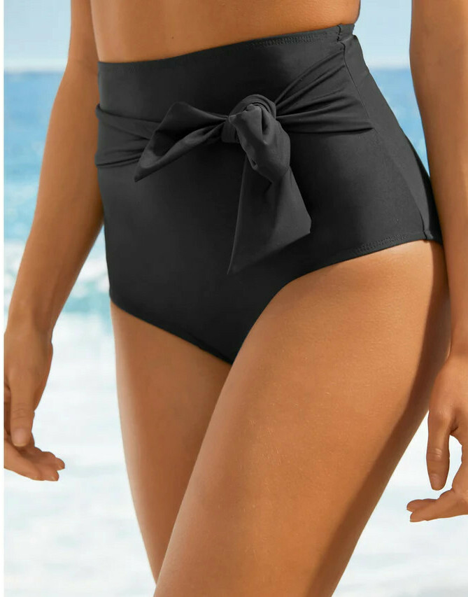 CZARNY DÓŁ OD BIKINI WIĄZANIE