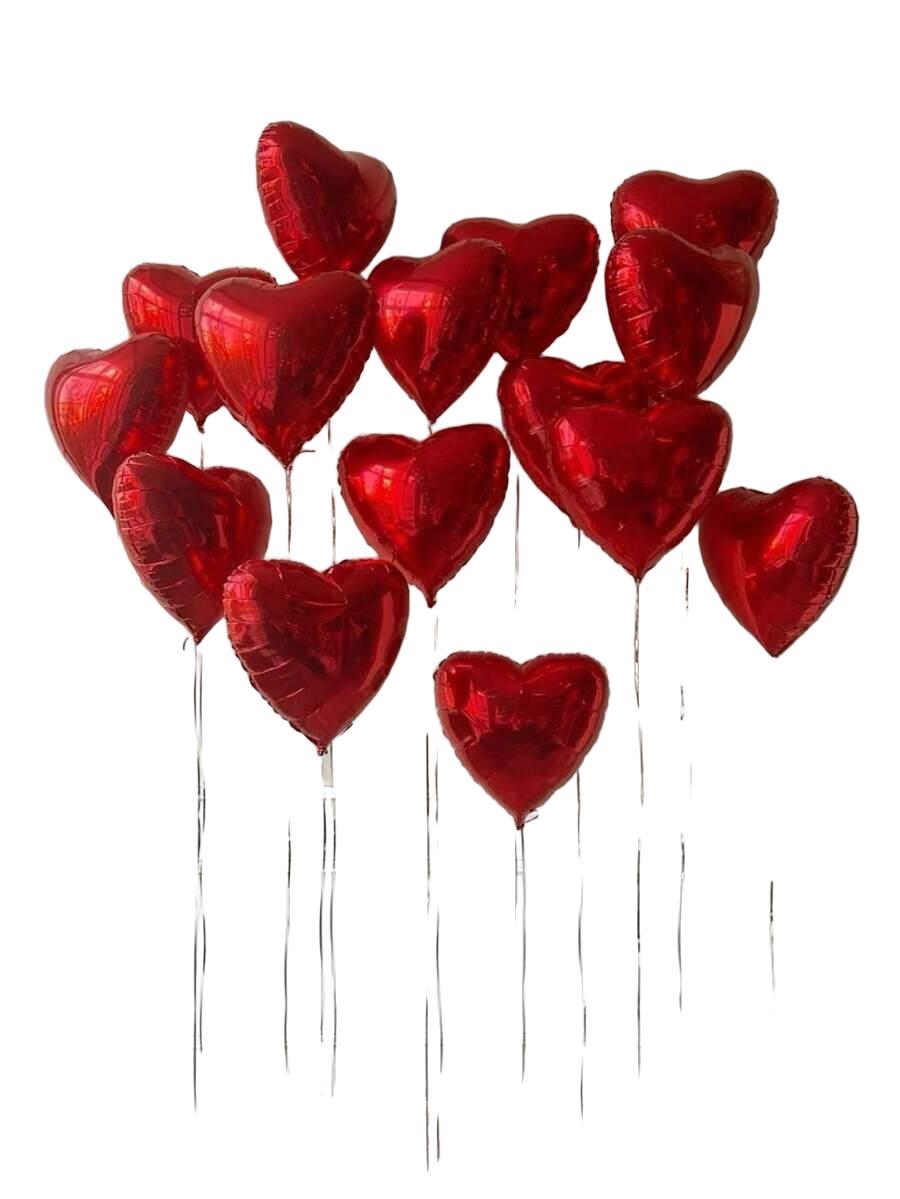 CZERWONY BALON SERCE 10-PACK