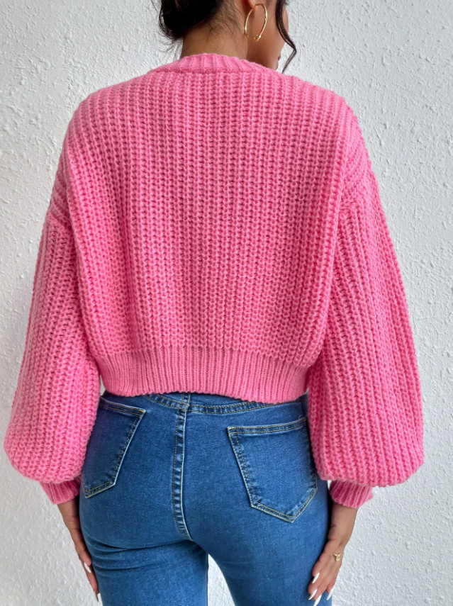 RÓŻOWY SWETER KARDIGAN GUZIKI