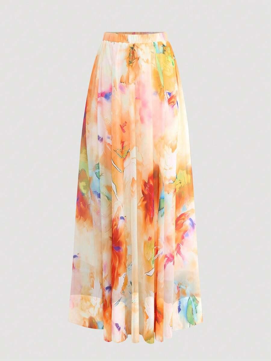 maxi spódnica print 