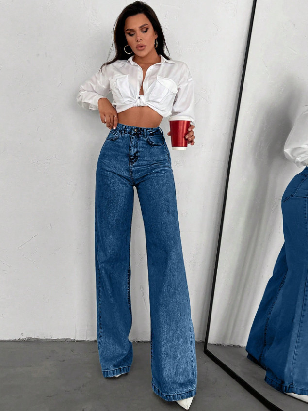 NIEBIESKIE SPODNIE JEANSY