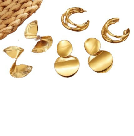 ZŁOTE KOLCZYKI 3-PACK