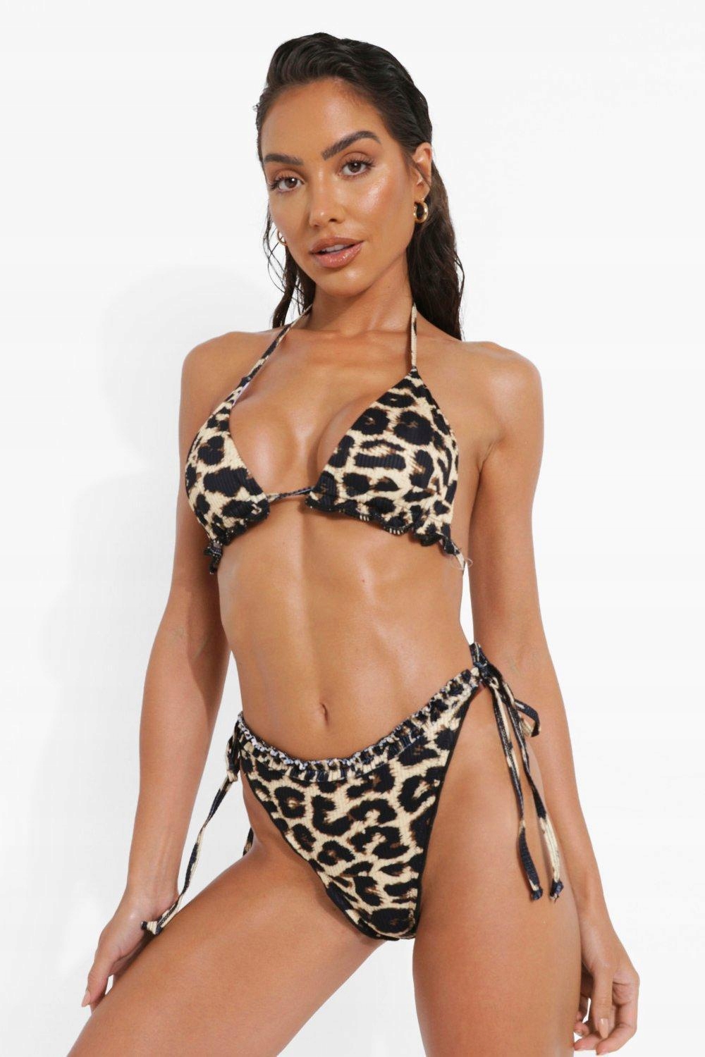  DÓŁ BIKINI MAJTKI animal print 