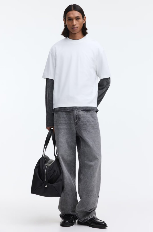 Biały gładki T-shirt