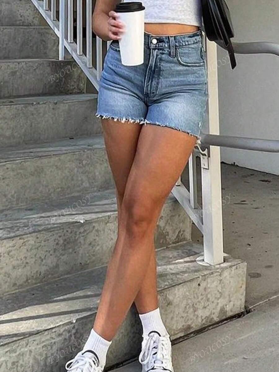 niebieskie SPODENKI JEANS