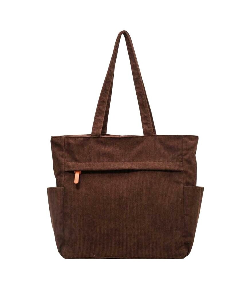 brązowa torebka shopper