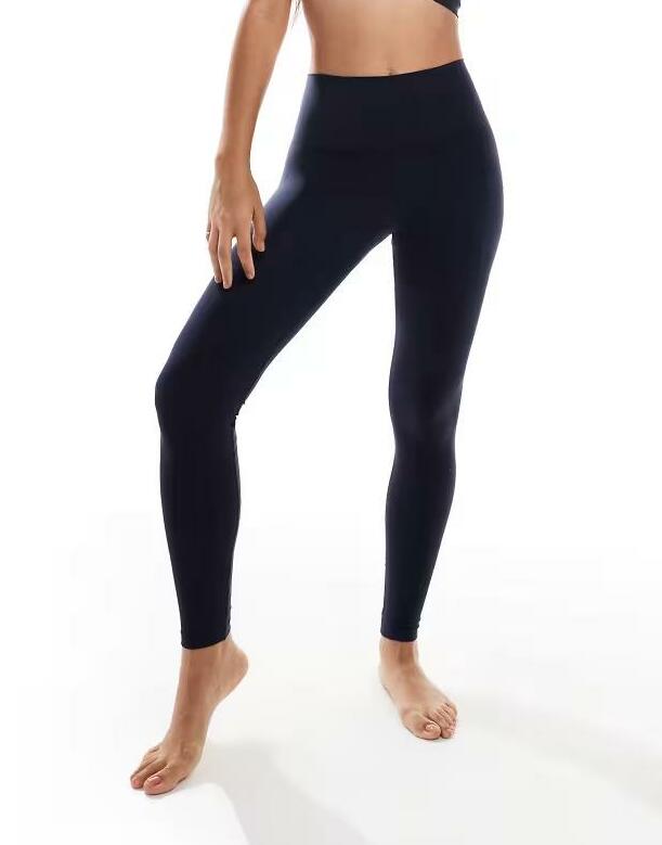 GRANATOWE BEZSZWOWE LEGGINSY