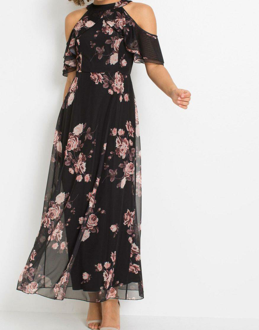 SUKIENKA W KWIATY MAXI 