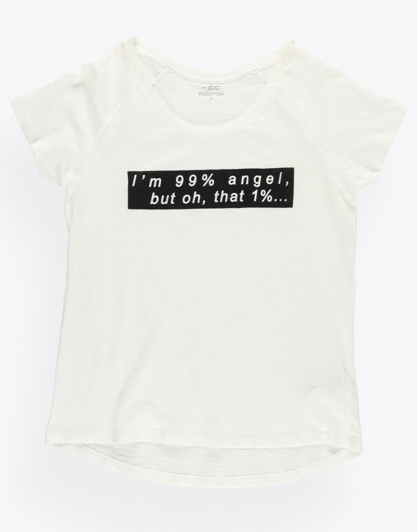 biały t-shirt nadruk