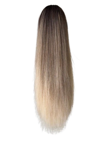 SZTUCZNE WŁOSY blond KUCYK NA SPINCE