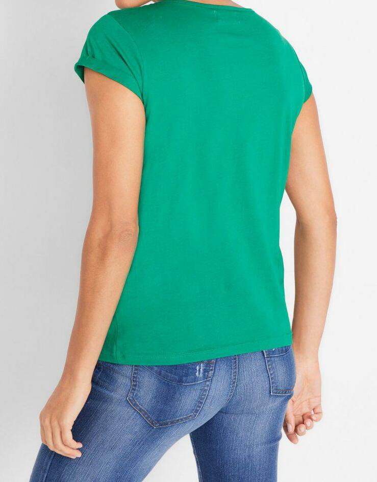 T-SHIRT DAMSKI BAWEŁNIANY OKRĄGŁY DEKOLT