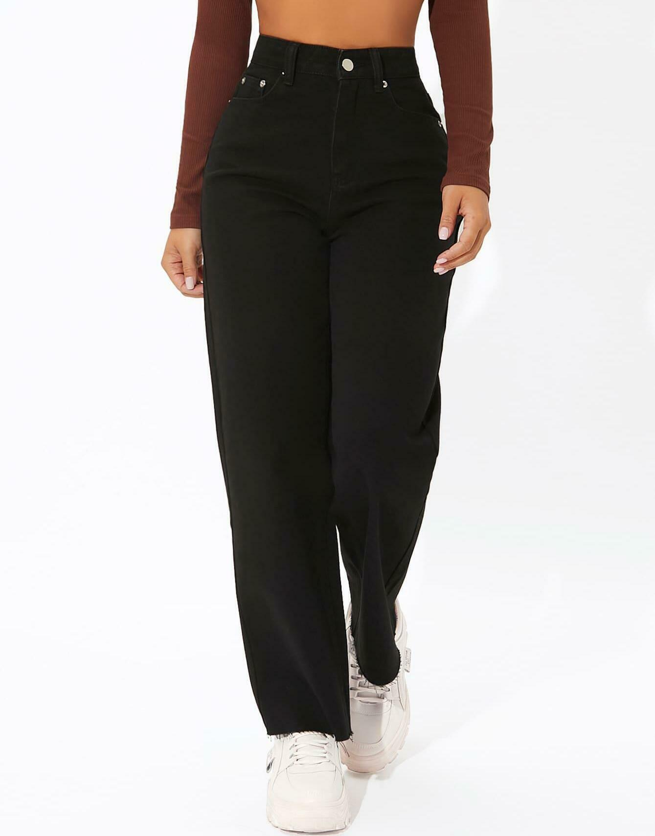 CZARNE SPODNIE JEANS
