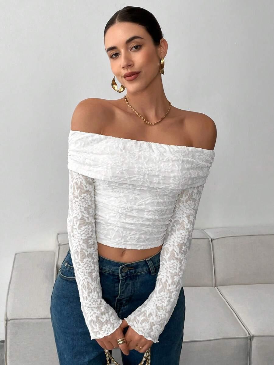 KORONKOWA BLUZKA OFF SHOULDER