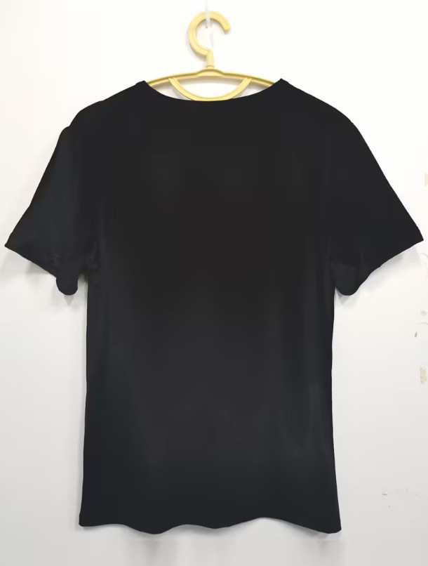 czarny t-shirt nadruk miś