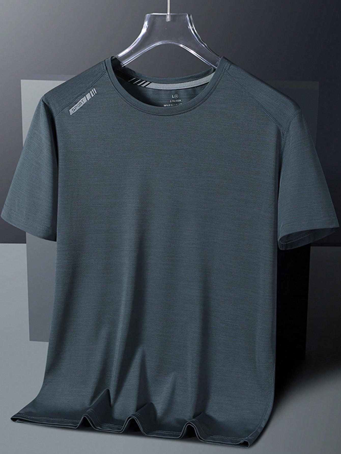 szary t-shirt print 