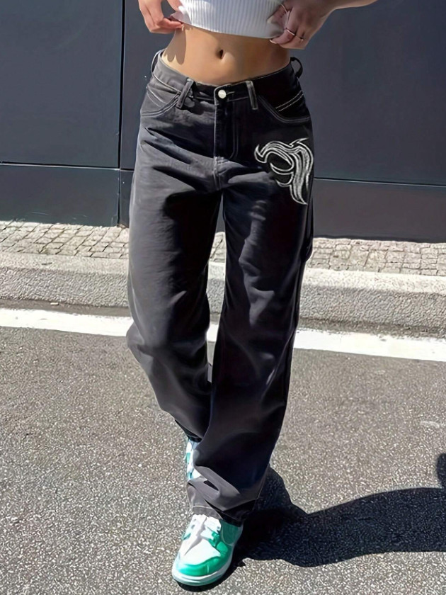czarne spodnie casual