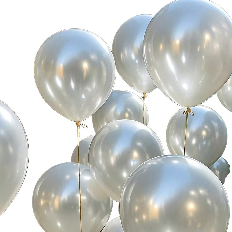 białe balony 20-pack