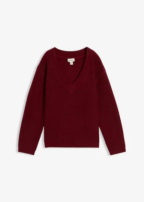 DZIANINOWY SWETER Z W SEREK