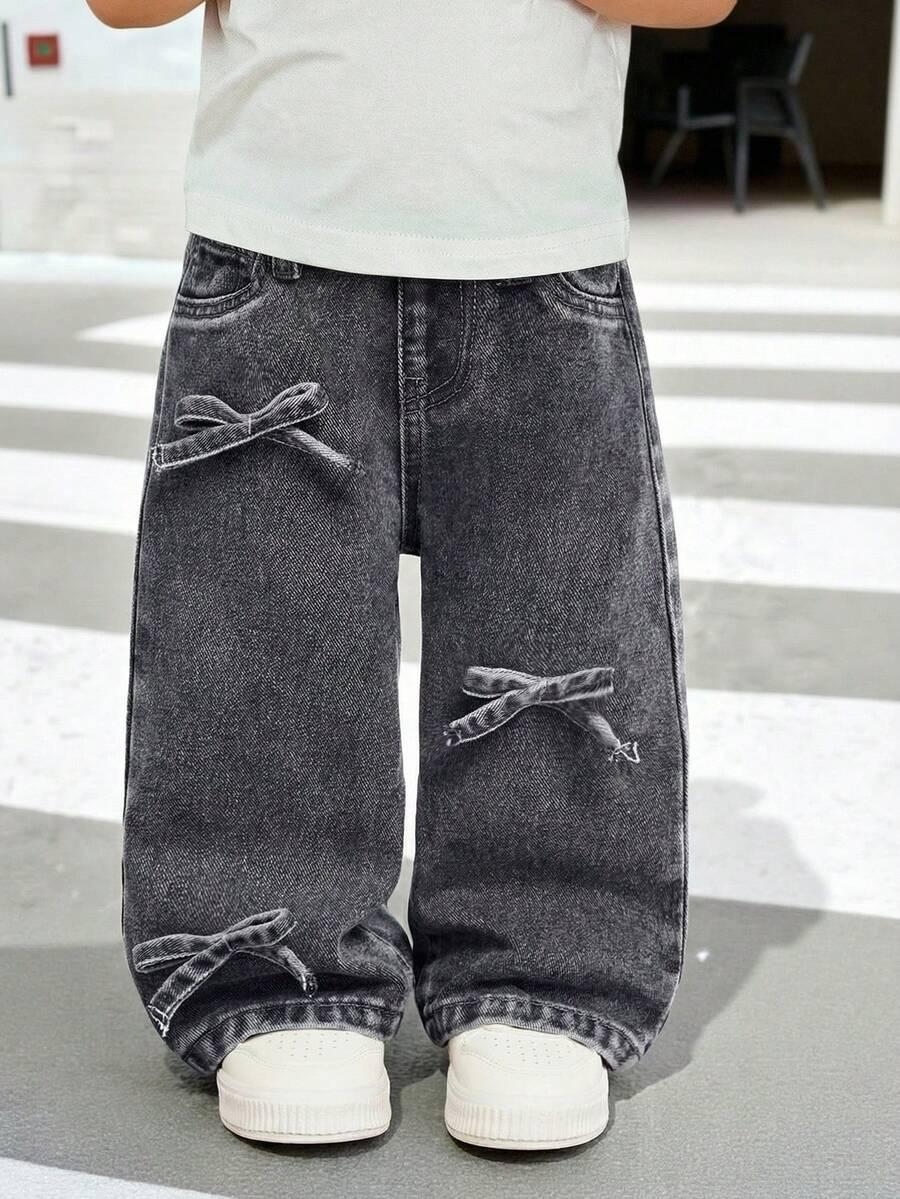 CZARNE SPODNIE JEANS