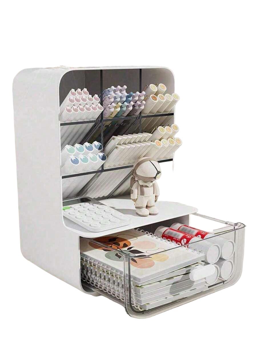 biały organizer na biurko