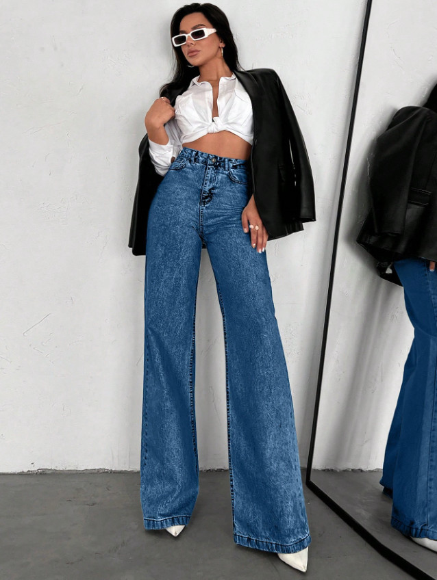 NIEBIESKIE SPODNIE JEANSY