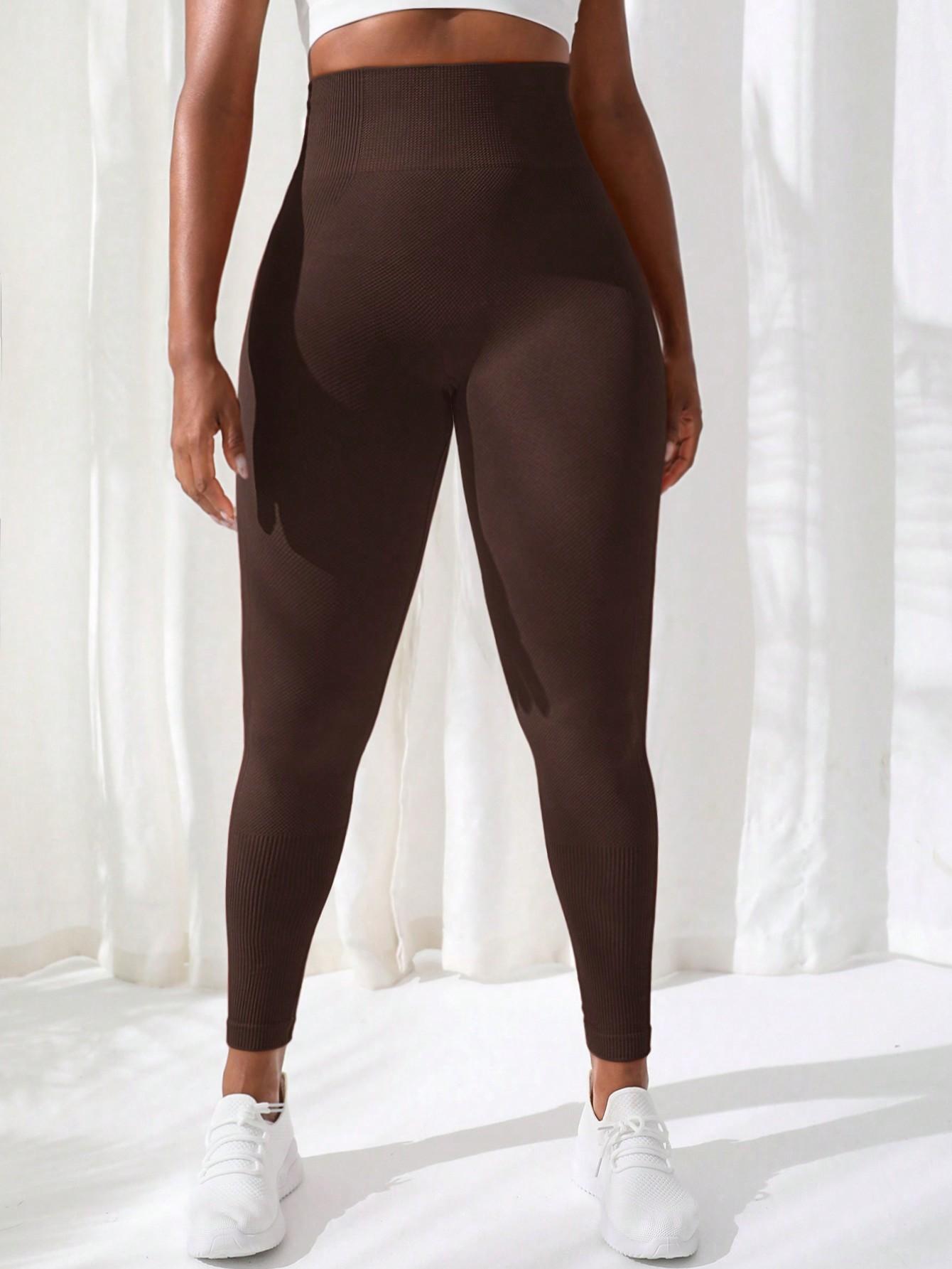 BRĄZOWE SPORTOWE LEGGINSY