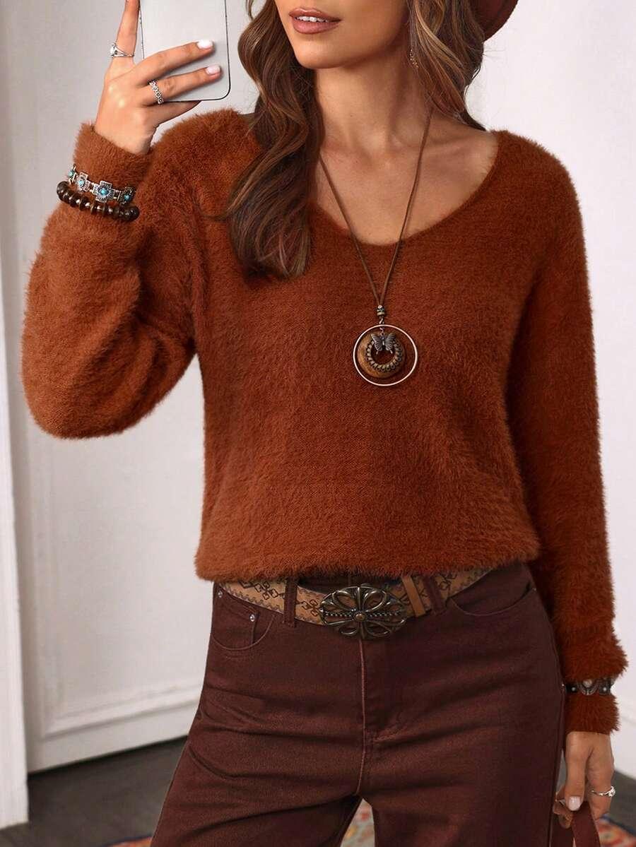 SWETER V-NECK CASUAL
