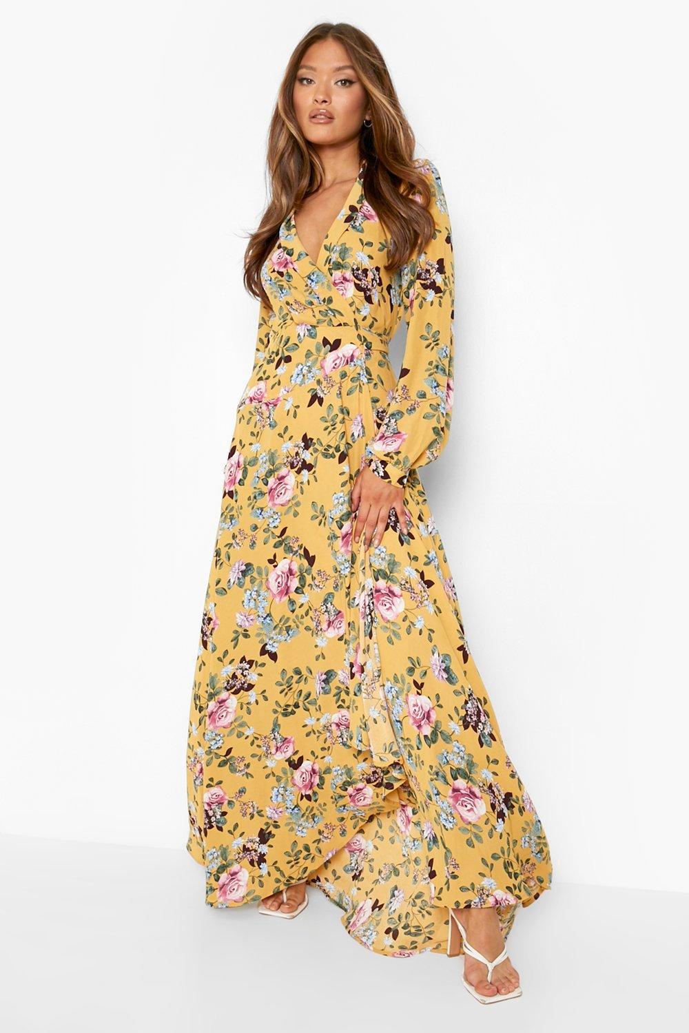 SUKIENKA KOPERTOWA MAXI W KWIATY