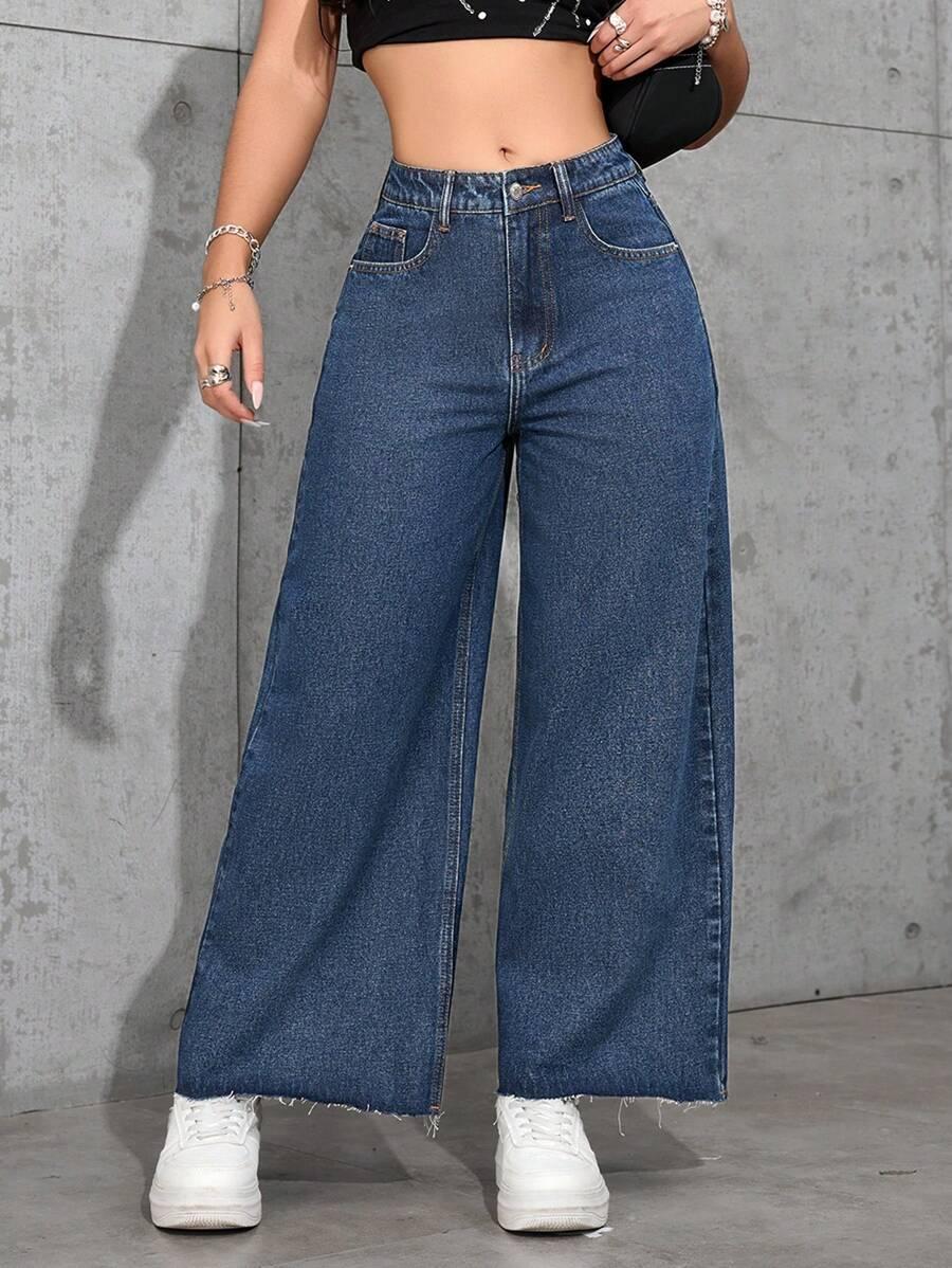 SPODNIE JEANS PROSTE NOGAWKI 