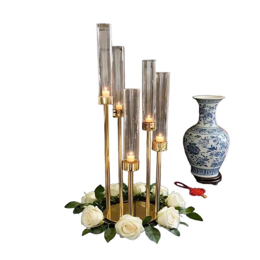 złoty świecznik połysk